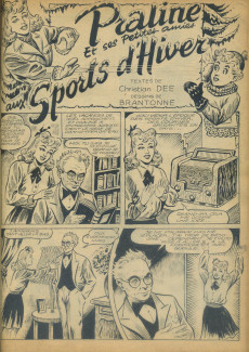 Extrait de (Recueil) Praline - Fillette moderne - L'anniversaire de Praline - Praline et ses petites amies - Praline aux sports d'hiver