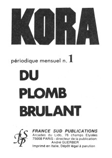 Extrait de Kora -1- Du plomb brûlant