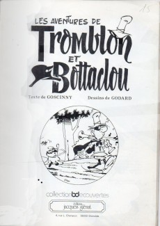 Extrait de Tromblon et Bottaclou - Les aventures de Tromblon et Bottaclou