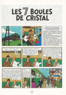 Extrait de Tintin (Historique) -13C8bis- Les 7 boules de cristal