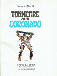 Extrait de Bernard Prince -2'- Tonnerre sur Coronado