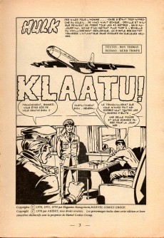 Extrait de Hulk (1re Série - Arédit - Flash) -7- Klaatu !