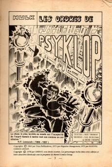 Extrait de Hulk (1re Série - Arédit - Flash) -8- Les ordres de Psyklop