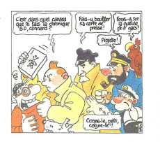 Extrait de Tintin - Pastiches, parodies & pirates - Tintin et compagnie par Tardi