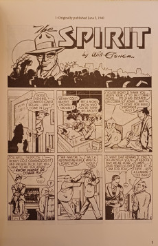 Extrait de The spirit The origin years (Kitchen Sink Press-1992) -1- Issue #1