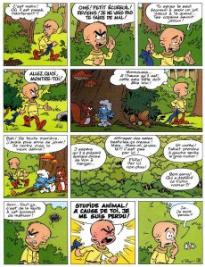 Extrait de Les schtroumpfs -25- Un enfant chez les Schtroumpfs