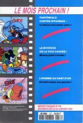 Verso de Mickey Parade -157- Un naufragé dans le cosmos