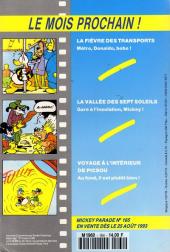 Verso de Mickey Parade -164- Des vacances en or