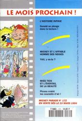 Verso de Mickey Parade -171- Donald rallume la guerre du feu