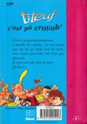 Verso de Titeuf (Bibliothèque Rose) -21172- C'est pô croyab'