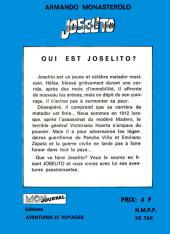 Verso de Joselito (Aventures et Voyages) -2- Pour 600.000 pesos