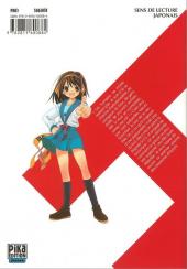 Verso de La mélancolie de Haruhi Suzumiya (en japonais) -1- Volume 1