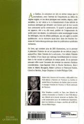 Verso de Histoire de la caricature au Québec