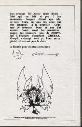 Verso de L'Épée de Cristal -HS- Carnet de croquis