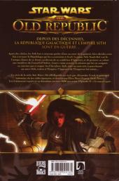 Verso de Star Wars - The Old Republic (Delcourt) -1- Le Sang de l'Empire