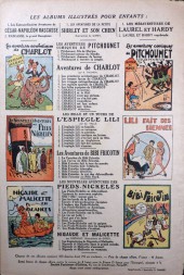 Verso de Bibi Fricotin (1e Série - SPE) (Avant-Guerre) -9- Bibi Fricotin contre Dédé Tapdur