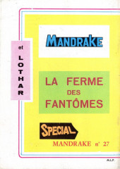Verso de Mandrake (3e Série - Remparts) (Spécial - 1) -26- Le singe d'argile