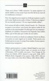 Verso de (AUT) Hergé -2011/10- Tintin sur le divan