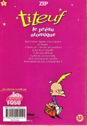 Verso de Titeuf (Bibliothèque Rose pop!) -8- Le préau atomique