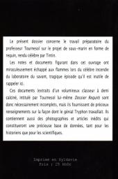 Verso de (AUT) Hergé -2011/02- Les Archives du professeur Tournesol - Dossier requin - Top Secret