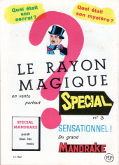 Verso de Mandrake (1re Série - Remparts) (Mondes Mystérieux - 1) -23- La ligne noire