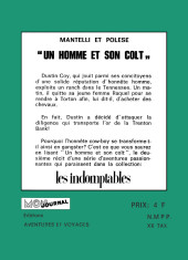 Verso de Les indomptables -2- L'homme et son colt