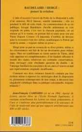 Verso de (AUT) Hergé -2003/01- Baudelaire / Hergé : penser la création