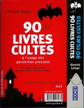 Verso de 90 films cultes à l'usage des personnes pressées -INT- 90 films cultes / 90 livres cultes à l'usage des personnes pressées