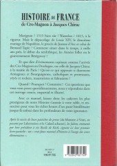 Verso de (AUT) Cornillon - Histoire de France de Cro-Magnon à Jacques Chirac