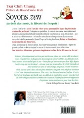 Verso de Soyons zen - Au-delà des mots, la liberté de l'esprit !