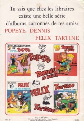 Verso de Tartine (Festival - 1re série) (1961)  -112- Le vase de menphis