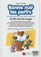 Verso de Bonne nuit les petits - Les aventures de Gros Nounours, Nicolas et Pimprenelle -1- La tête dans les nuages