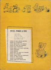 Verso de Petzi (1re Série) -12a1966- Petzi au Pôle Nord
