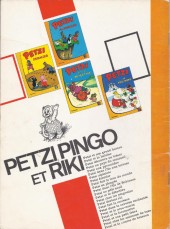 Verso de Petzi (1re Série) -11a- Petzi dans l'île de Robinson
