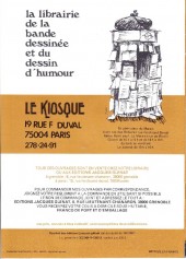 Verso de (DOC) Glenat editions -Cat1977- Glénat - 1977 - Catalogue