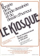Verso de (DOC) Glenat editions -Cat1978- Glénat - 1978 - Catalogue