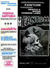 Verso de Fantom Vol.2 (Vértice - 1974) -7- Doblan las campanas a muerto