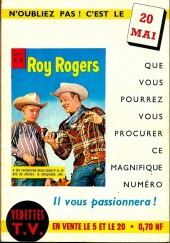 Verso de Roy Rogers, le roi des cow-boys (3e série - vedettes T.V) -7- Numéro 7