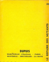 Verso de (AUT) Piroton -MR1157- Le Repaire des mutants