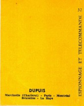 Verso de (AUT) Piroton -MR1169- Espionnage et télécommande