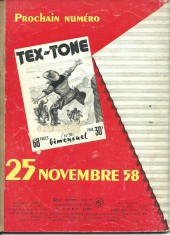 Verso de Tex-Tone (Impéria) -37- Brasiers vers l'ouest