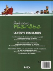 Verso de Professeur Planète - La fonte des glaces