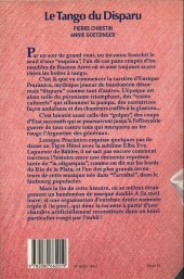 Verso de Le tango du disparu