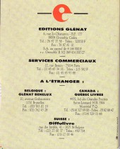 Verso de (DOC) Glenat editions -Cat1990- Glénat - 1990 - Catalogue