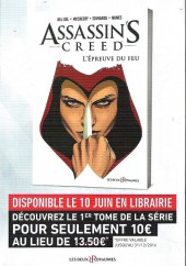 Verso de Assassin's Creed (2e série - 2016) -1DP- L'épreuve du feu