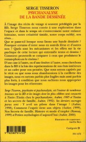 Verso de (DOC) Études et essais divers - Psychanalyse de la bande dessinée