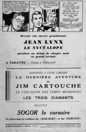 Verso de Jean Lynx, le nyctalope (1e Série - Ray Flo) -13- En Arizona