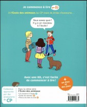 Verso de Je commence à lire en BD : CP -1- Un nouveau copain