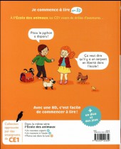 Verso de Je commence à lire en BD : CE1 -1- Drôle de rentrée !