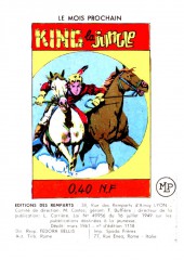 Verso de King la jungle -9- John Sapeur - La trahison de Bison Sauvage